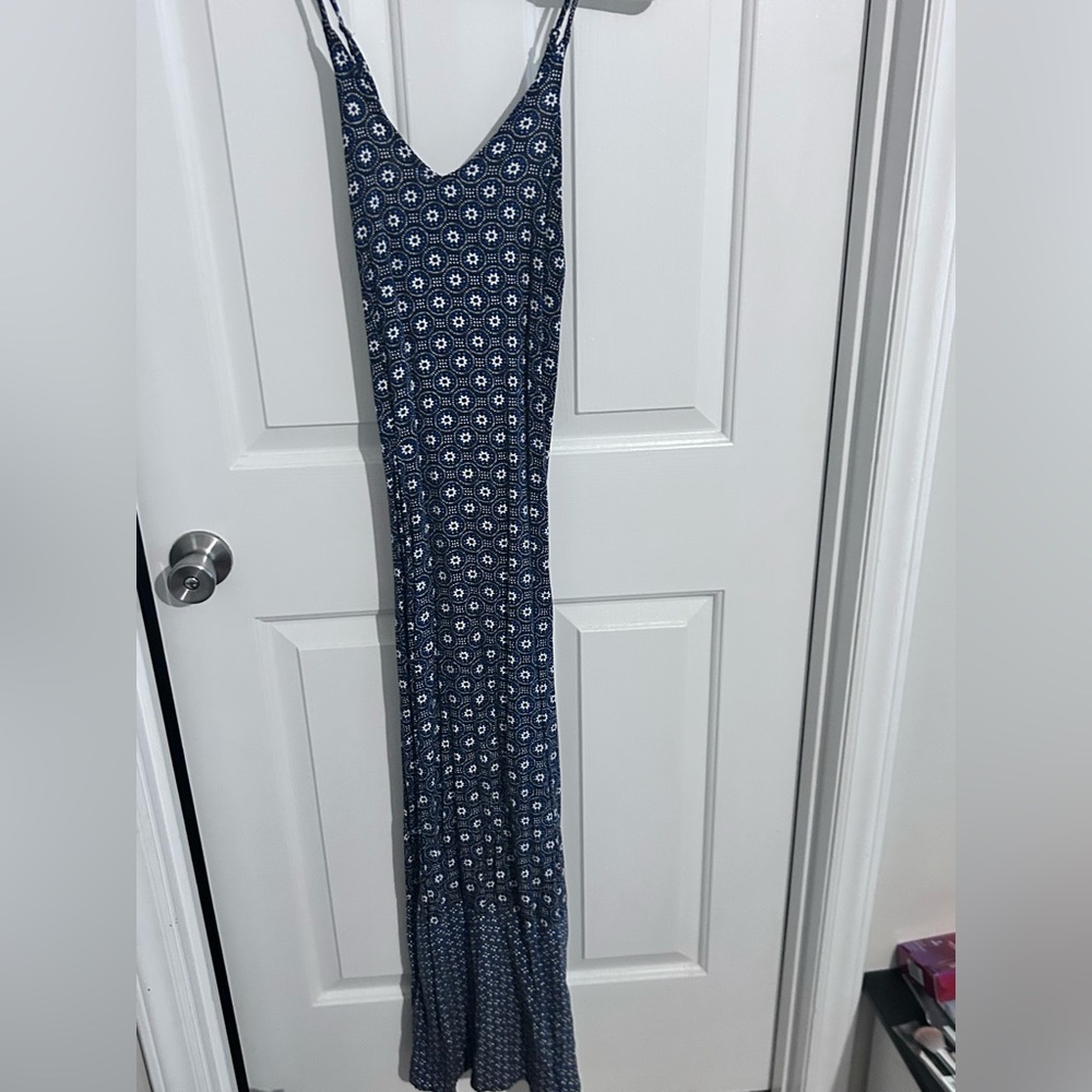Old Navy Blue and White Maxi Dress